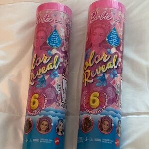 2 Barbie Color Reveal Dolls with 6 surprises